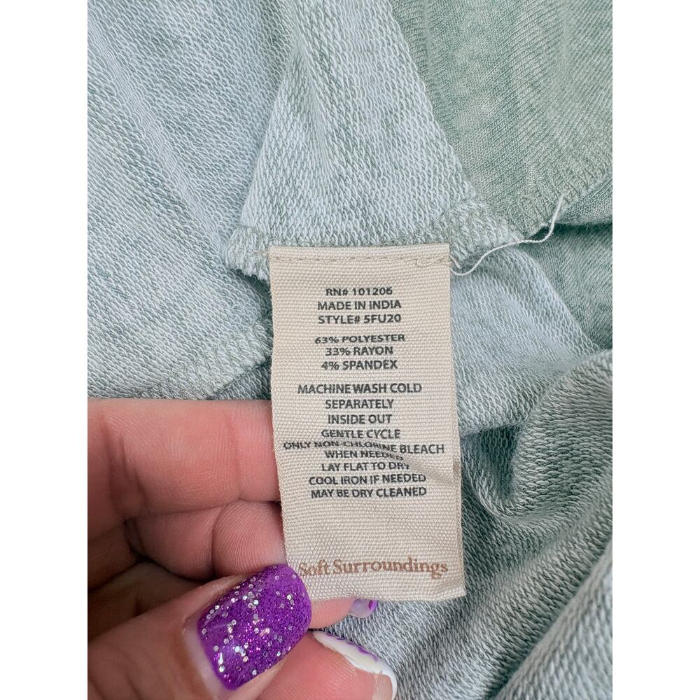 Soft Surroundings Sage Green Draped Cowl Neck Tunic - Picture 14 of 14